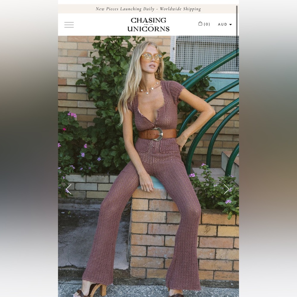 Chasing unicorns crochet jumpsuit